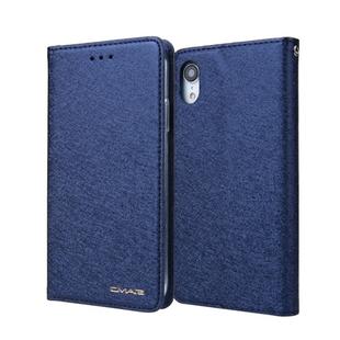 For iPhone XR CMai2 Silk Texture Horizontal Flip Leather Case with Holder & Card Slots & Photo Frame & Wallet(Royal Blue)