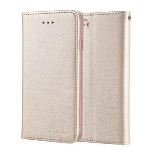 For iPhone SE 2020 & 8 & 7 CMai2 Silk Texture Horizontal Flip Leather Case with Holder & Card Slots & Photo Frame & Wallet(Light Gold)