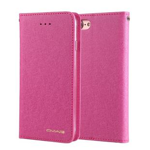 For iPhone SE 2020 & 8 & 7 CMai2 Silk Texture Horizontal Flip Leather Case with Holder & Card Slots & Photo Frame & Wallet(Rose Red)