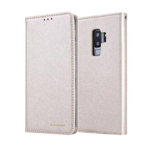 For Galaxy S9 CMai2 Silk Texture Horizontal Flip Leather Case with Holder & Card Slots & Photo Frame & Wallet(Light Gold)