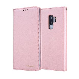 For Galaxy S9 CMai2 Silk Texture Horizontal Flip Leather Case with Holder & Card Slots & Photo Frame & Wallet(Rose Gold)
