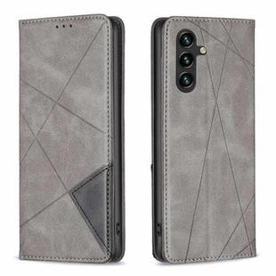 For Samsung Galaxy A14 5G Prismatic Invisible Magnetic Leather Phone Case(Grey)