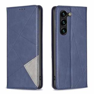 For Samsung Galaxy S23+ 5G Prismatic Invisible Magnetic Leather Phone Case(Blue)