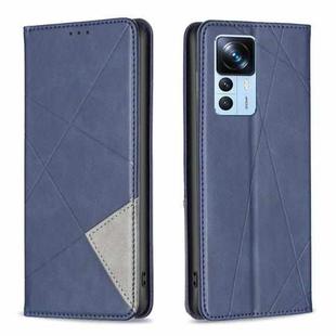 For Xiaomi 12T / 12T Pro / Redmi K50 Ultra Prismatic Invisible Magnetic Leather Phone Case(Blue)