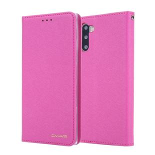 For Galaxy Note 10 CMai2 Silk Texture Horizontal Flip Leather Case with Holder & Card Slots & Photo Frame & Wallet(Rose Red)