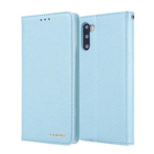 For Galaxy Note 10+ CMai2 Silk Texture Horizontal Flip Leather Case with Holder & Card Slots & Photo Frame & Wallet(Mint Green)