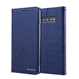 For Galaxy S10 CMai2 Silk Texture Horizontal Flip Leather Case with Holder & Card Slots & Photo Frame & Wallet(Royal Blue)