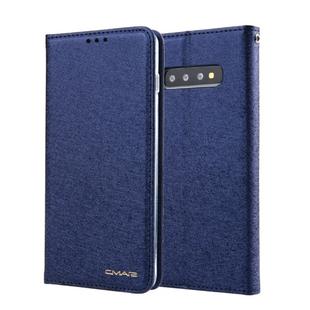 For Galaxy S10+ CMai2 Silk Texture Horizontal Flip Leather Case with Holder & Card Slots & Photo Frame & Wallet(Royal Blue)