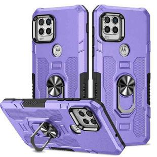 For Motorola Moto G Stylus 2021 Ring Holder Armor Hybrid Phone Case(Purple)
