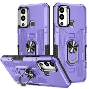 For Infinix Hot 12i Ring Holder Armor Hybrid Phone Case(Purple)