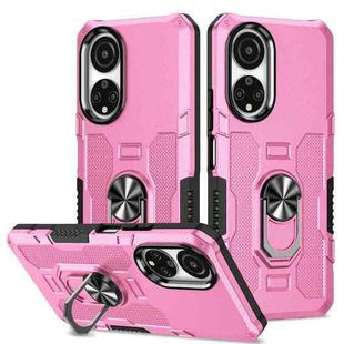 For Honor X7 Ring Holder Armor Hybrid Phone Case(Pink)