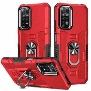 For Xiaomi Redmi Note 11 Global Ring Holder Armor Hybrid Phone Case(Red)