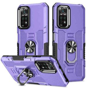 For Xiaomi Redmi Note 11 Global Ring Holder Armor Hybrid Phone Case(Purple)