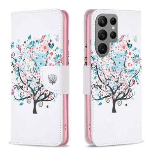 For Samsung Galaxy S23 Ultra 5G Drawing Pattern Leather Phone Case(Tree)