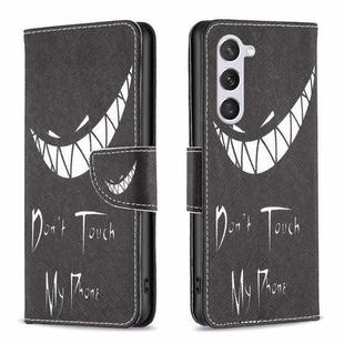 For Samsung Galaxy S23 5G Drawing Pattern Leather Phone Case(Smirk)