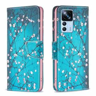 For Xiaomi 12T / 12T Pro / Redmi K50 Ultra Drawing Pattern Leather Phone Case(Plum Blossom)