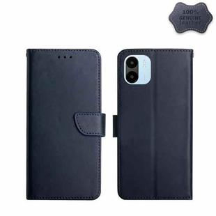 For Xiaomi Redmi A1 Genuine Leather Fingerprint-proof Flip Phone Case(Blue)