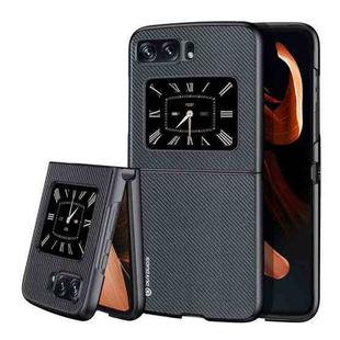 For Motorola Moto Razr 2022 DUX DUCIS Fino Series PU + TPU Phone Case(Black)