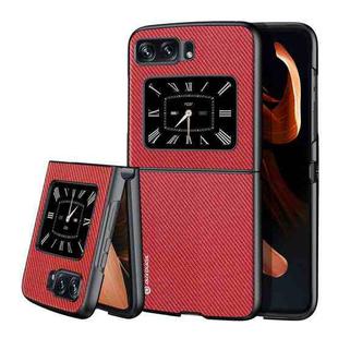 For Motorola Moto Razr 2022 DUX DUCIS Fino Series PU + TPU Phone Case(Red)