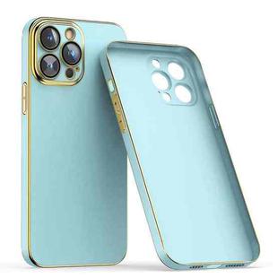 For iPhone 14 Pro Lens Protector Ultra-thin Electroplated PC Phone Case(Light Blue)