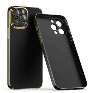 For iPhone 14 Pro Lens Protector Ultra-thin Electroplated PC Phone Case(Black)