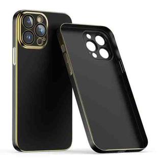 For iPhone 14 Pro Max Lens Protector Ultra-thin Electroplated PC Phone Case(Black)