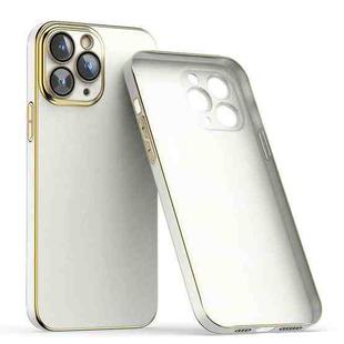 For iPhone 11 Pro Max Lens Protector Ultra-thin Electroplated PC Phone Case(White)