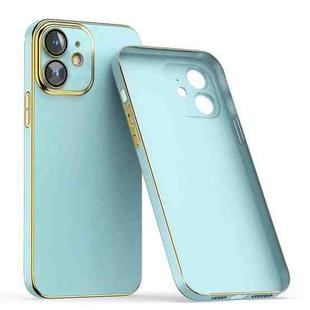 For iPhone 12 mini Lens Protector Ultra-thin Electroplated PC Phone Case(Light Blue)