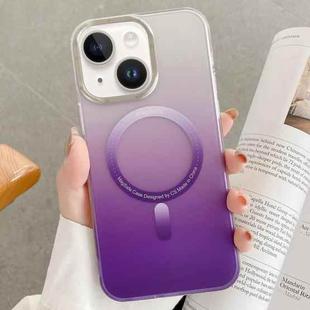 For iPhone 14 Plus Gradient Magsafe Phone Case(Purple)
