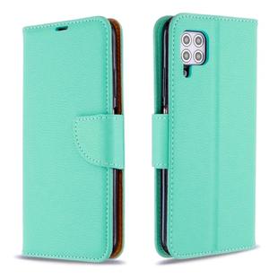 For Huawei P40 Lite Litchi Texture  Pure Color Horizontal Flip PU Leather Case with Holder & Card Slots & Wallet & Lanyard(Green)