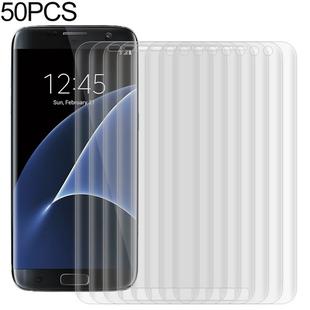 For Galaxy S7 Edge 50 PCS 3D Curved Full Cover Soft PET Film Screen Protector