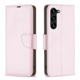 For Samsung Galaxy S23+ 5G Litchi Texture Pure Color Leather Phone Case(Rose Gold)