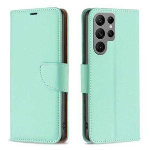 For Samsung Galaxy S23 Ultra 5G Litchi Texture Pure Color Leather Phone Case(Green)