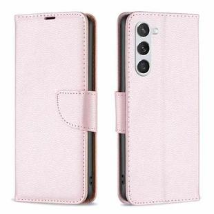 For Samsung Galaxy S23 5G Litchi Texture Pure Color Leather Phone Case(Rose Gold)