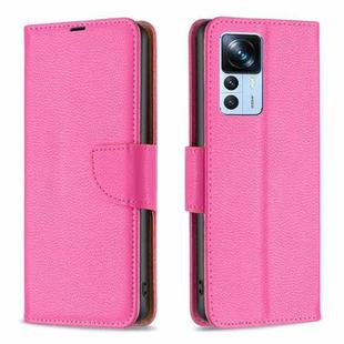 For Xiaomi 12T / 12T Pro / Redmi K50 Ultra Litchi Texture Pure Color Leather Phone Case(Rose Red)