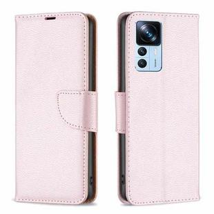 For Xiaomi 12T / 12T Pro / Redmi K50 Ultra Litchi Texture Pure Color Leather Phone Case(Rose Gold)