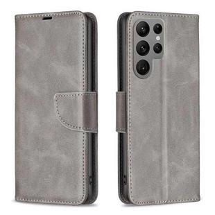 For Samsung Galaxy S23 Ultra 5G Lambskin Texture Leather Phone Case(Grey)