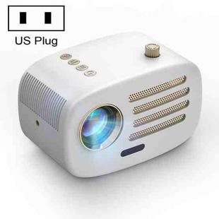 AUN PH30C 2.7 inch 150 Lumens 1280x720P Sync Screen LED Mini Projector, Plug Type:US Plug(White)