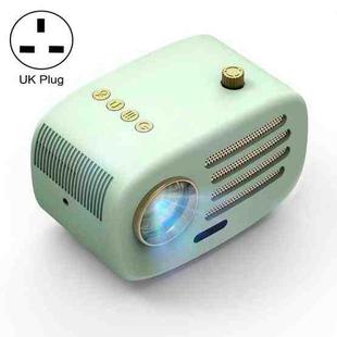 AUN PH30C 2.7 inch 150 Lumens 1280x720P Sync Screen LED Mini Projector, Plug Type:UK Plug(Green)