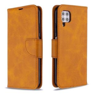 For Huawei P40 Lite Retro Lambskin Texture Pure Color Horizontal Flip PU Leather Case with Holder & Card Slots & Wallet & Lanyard(Yellow)