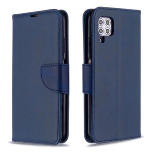 For Huawei P40 Lite Retro Lambskin Texture Pure Color Horizontal Flip PU Leather Case with Holder & Card Slots & Wallet & Lanyard(Blue)