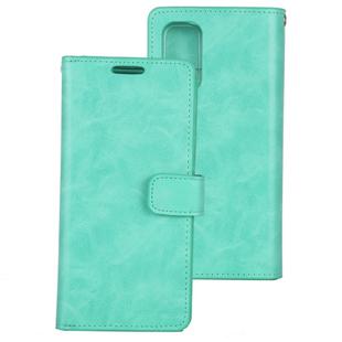 For Galaxy S20 Plus GOOSPERY Mansoor Series Crazy Horse Texture Horizontal Flip Leather Case With Bracket & Card Slot & Wallet(Mint Green)