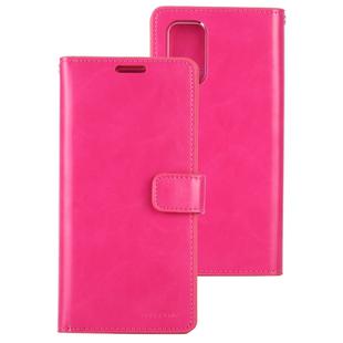 For Galaxy S20 Plus GOOSPERY Mansoor Series Crazy Horse Texture Horizontal Flip Leather Case With Bracket & Card Slot & Wallet(Rose Red)