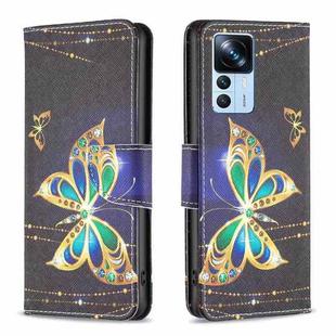 For Xiaomi 12T / 12T Pro / Redmi K50 Ultra Colored Drawing Pattern Leather Phone Case(Big Butterfly)