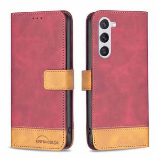 For Samsung Galaxy S23 5G BF11 Color Matching Skin Feel Leather Phone Case(Red)