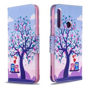 For Huawei P40 Lite E / Y7P Colored Drawing Horizontal Flip Leather Case with Holder & Card Slots & Wallet(Two Owls)