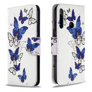 For Huawei P40 Lite E / Y7P Colored Drawing Horizontal Flip Leather Case with Holder & Card Slots & Wallet(Butterflies)