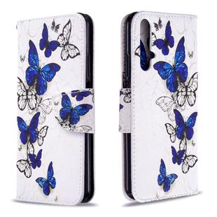 For Huawei Honor 20S Colored Drawing Horizontal Flip Leather Case with Holder & Card Slots & Wallet(Butterflies)