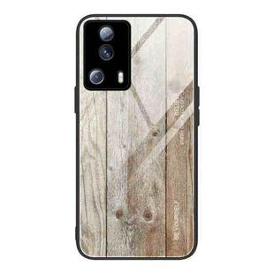 For Xiaomi Civi 2 Wood Grain Glass Phone Case(Grey)