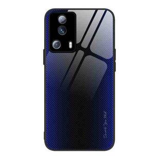 For Xiaomi Civi 2 Texture Gradient Glass TPU Phone Case(Dark Blue)